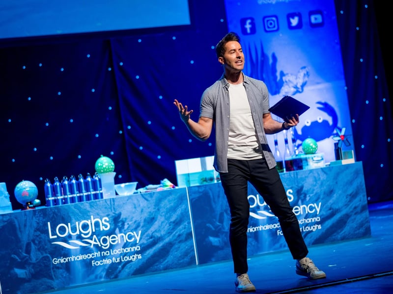 Mark The Science Guy on stage at the Water Warriors event