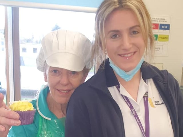 Health service workers celebrating International Women's Day at the Western Trust