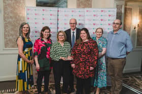 Altnagelvin Hospital Emergency Department Team pictured with Karen Hargan, Director of Human Resources & Organisation Development; Neil Guckian, Chief Executive, Western Trust and Donna Keenan, Executive Director of Nursing.