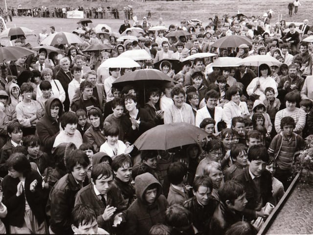 Pat Jennings at Culdaff's new pitch.