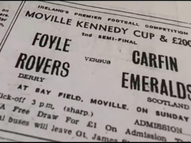 Derry side Foyle Rovers played Scottish team Carfinn Emeralds in the Moville Kennedy Cup semi-final.