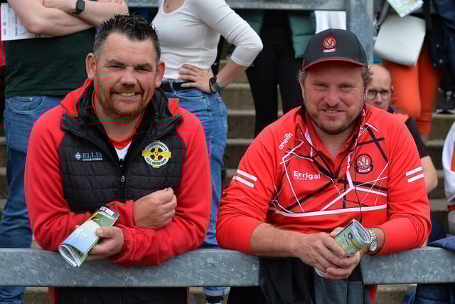 Derry fans at the game against Armagh in Celtic Park. Photo: George Sweeney