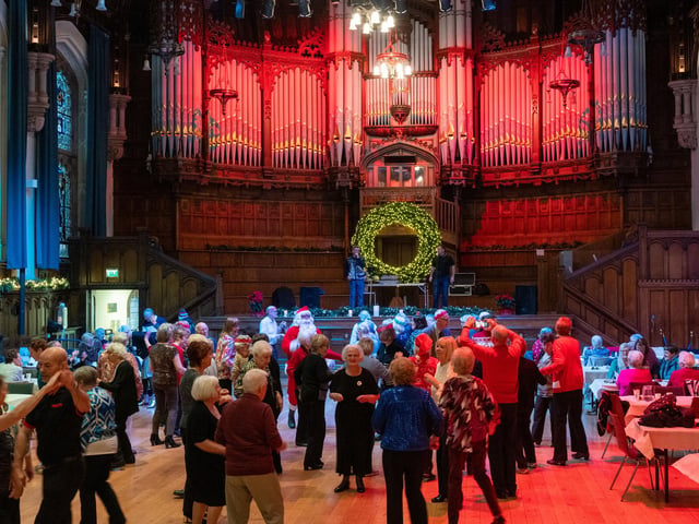 The Guildhall was the setting as the Mayor Councillor Lilian Seenoi-Barr hosted a festive tea dance. Picture Martin McKeown. 11.12.24 : .