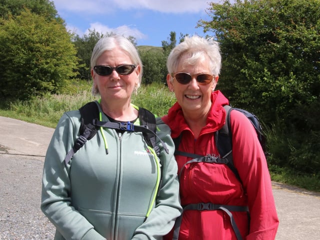 Ann Daly and Mary Connolly pictured at The 19th Annual Scalp Mountain Climb to the Cross in aid of Concern Worldwide. (Photo - Deirdre Heaney, nwpresspics) : .