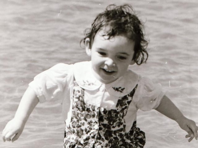 Enjoying a splash in the Swilly at Lisfannon in June 1995