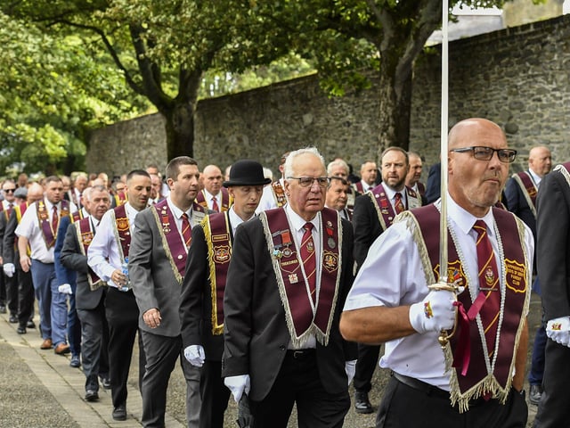 ABOD parade on Derry’s Walls on Saturday morning. Photo: George Sweeney