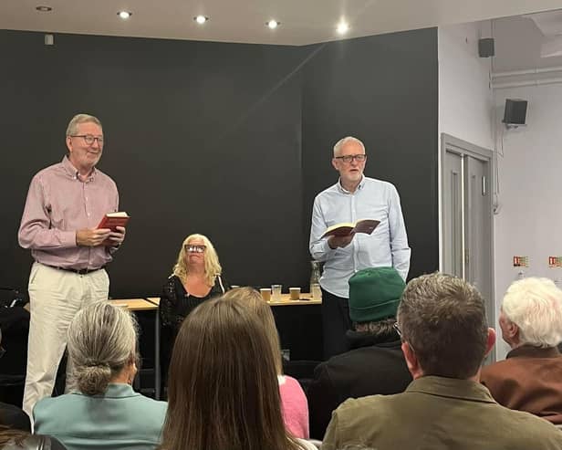 Jeremy Corbyn and Len McCluskey at the Gasyard.