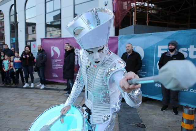 ’Awakening the Walled City.' - Derry’s annual Halloween celebrations.The ever popular Spark make a welcome return to the City. Credit ©Lorcan Doherty Photography