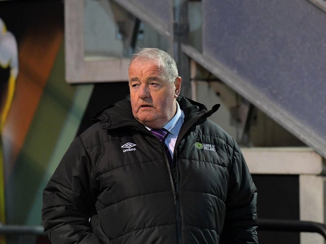 League of Ireland Referee Delegate Wilfred Wallace at the Derry City game against Waterford. Photo: George Sweeney
