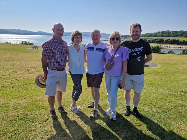 John, Suzanne, Patrick, Theresa and Daniel. Patrick and Theresa are visiting from San Francisco.