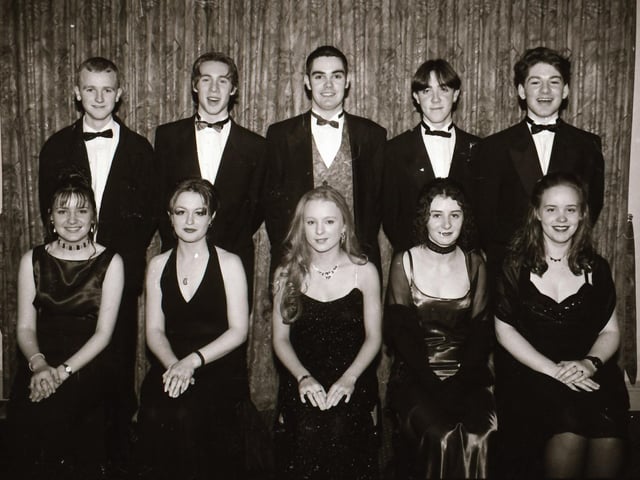 Pictured are students and guests at the Thornhill College and Carndonagh Community School formals in 1996.
