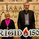 Bishop Pat Storey, Church of Ireland Bishop of Kildare and Meath, and Bishop Denis Nulty, Catholic Bishop of Kildare and Leighlin look forward to the Brigid 1500 service in Saint Brigid’s Cathedral, Kildare.