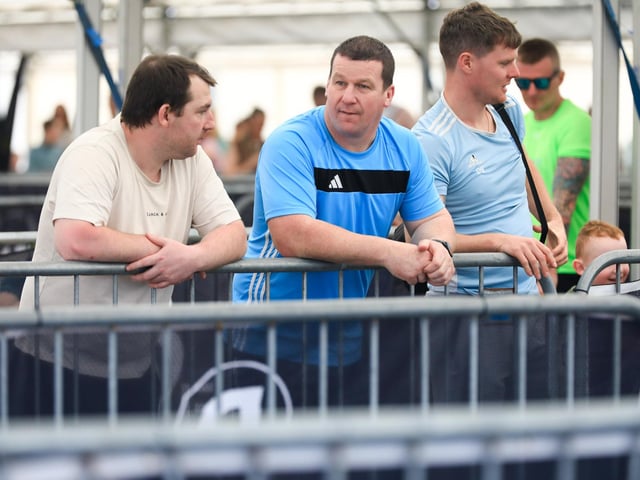 Spectators at the Ebrington Hyrox held in Ebrington Square on Saturday. (Photo - Tom Heaney, nwpresspics)