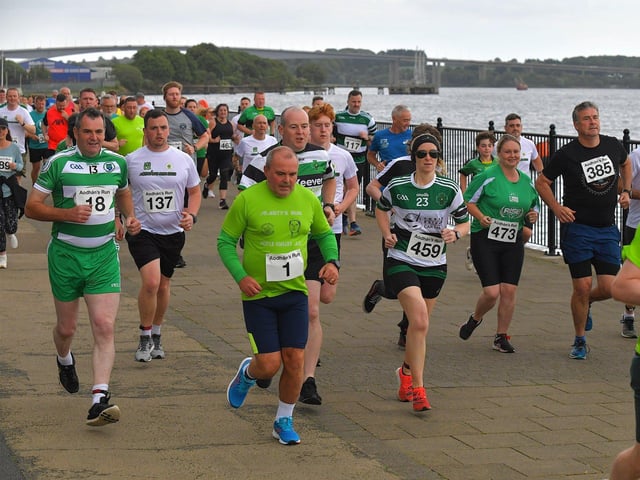 Participants in the 2023 Aodhan’s 5k race, run, walk on Thursday evening last. Photo: George Sweeney. DER2326GS – 55