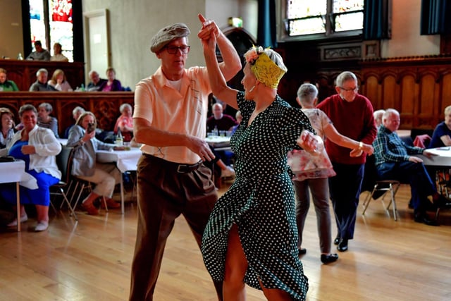 A couple jive to music of the Jive Aces during the Jazz Festival weekend.  Photo: George Sweeney.  DER2317GS –  145