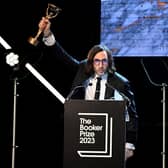 LONDON, ENGLAND - NOVEMBER 26: Paul Lynch wins The Booker Prize with "Prophet Song" at The Booker Prize Winner Announcement at Old Billingsgate on November 26, 2023 in London, England. (Photo by Kate Green/Getty Images)