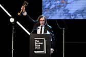 LONDON, ENGLAND - NOVEMBER 26: Paul Lynch wins The Booker Prize with "Prophet Song" at The Booker Prize Winner Announcement at Old Billingsgate on November 26, 2023 in London, England. (Photo by Kate Green/Getty Images)