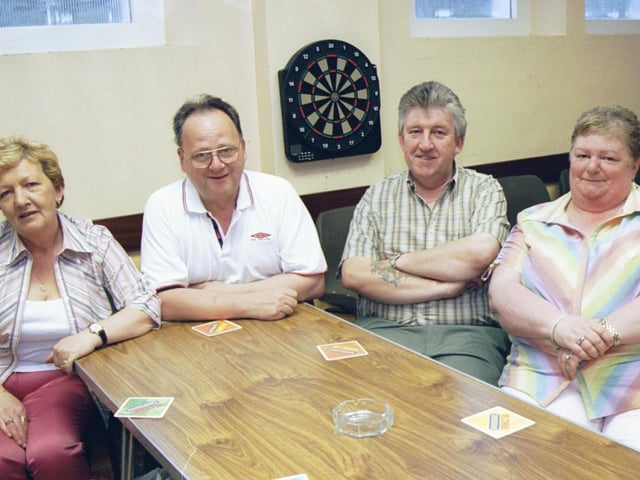 Kathleen and Ivor Doherty and Seamus and Gertie Logue pictured at the Bishop Street reunion. 050603HG15