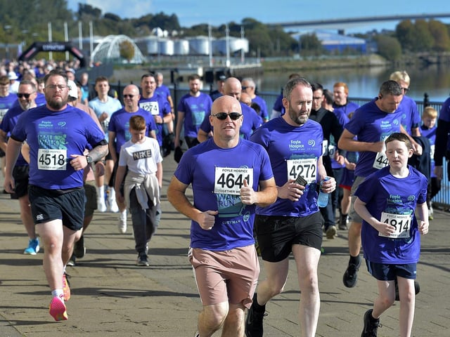 Participants at the annual Foyle Hospice Run/Walk.  Photo: George Sweeney