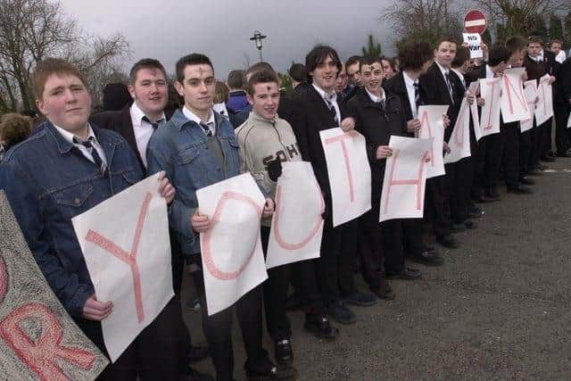 School pupils protesting against the War.