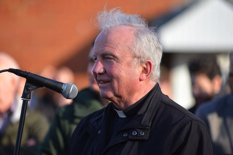 The Rev Dr Donal McKeown, Bishop of Derry, speaking at the Annual Bloody Sunday Remembrance Service held at the monument in Rossville Street on Sunday morning.  Photo: George Sweeney. DER2306GS – 13