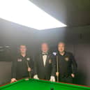 Winner Shea Moore (left) with final referee Gregory Cooke from Drumsurn and runner-up Declan Lavery