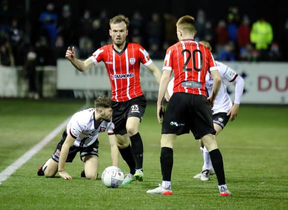 Cameron Dummigan says Derry will have to win at least eight of their remaining games to be in the league title mix. (Photo: Kevin Moore)