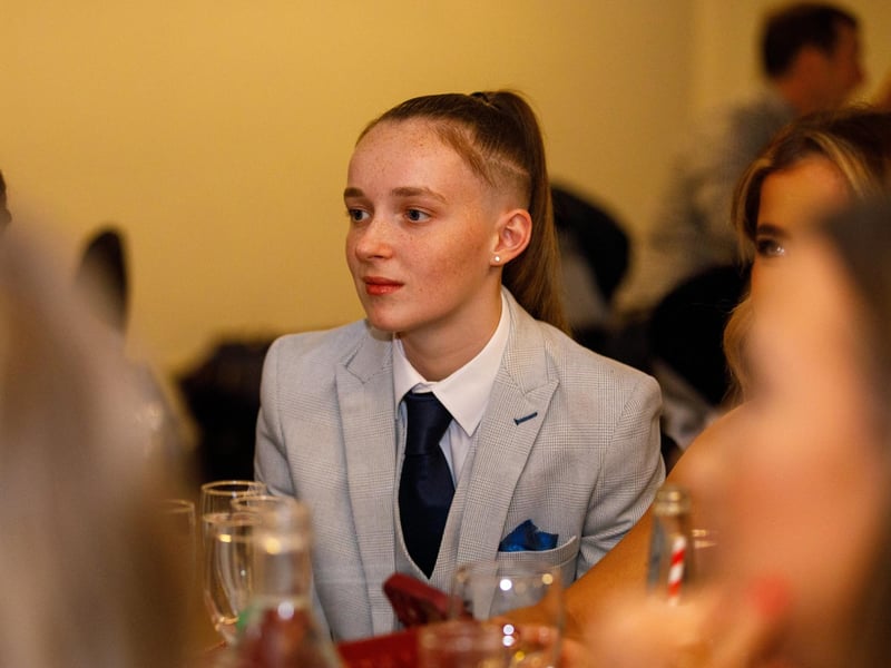 Watching the awards ceremony at the Maldron Hotel.