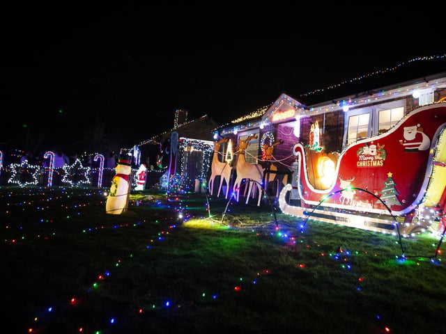 The Christmas display.