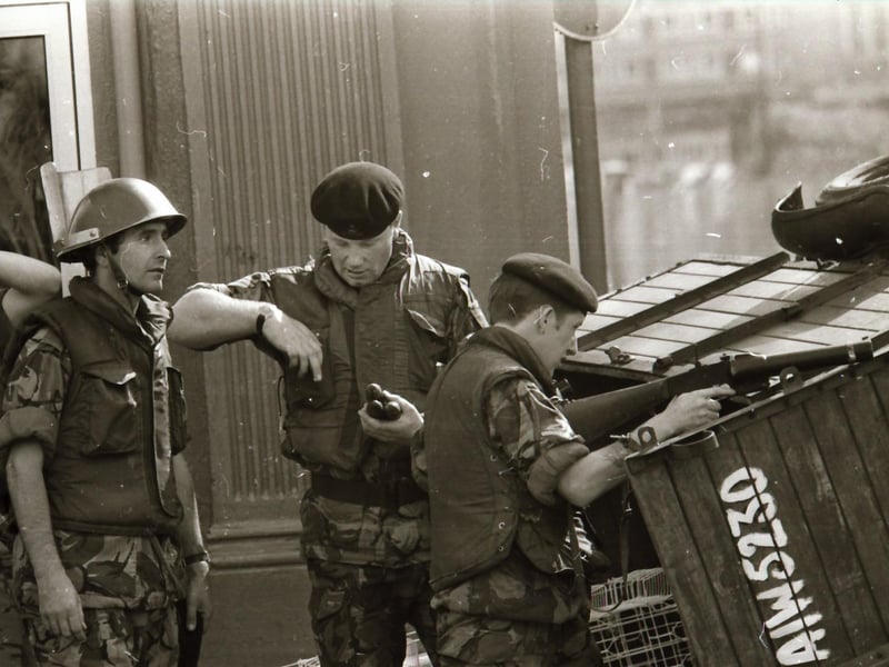 Trouble flares in Derry during the marching season in August 1975.