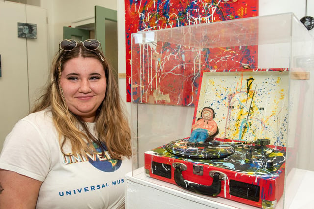 Niamh McFadden pictured at North West Regional College’s Art and Design Showcase at the Lawrence Building on Strand Road.