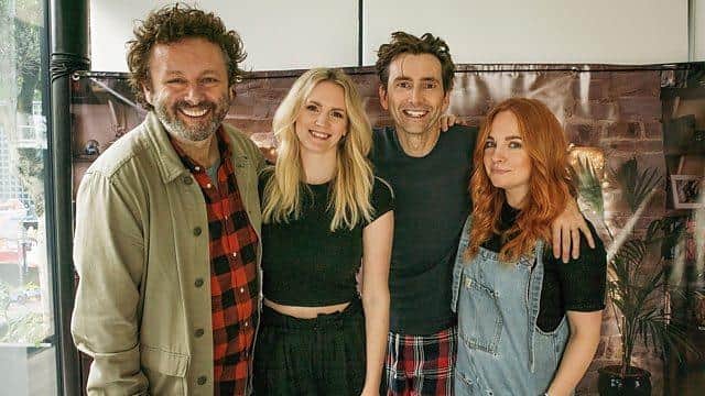 Michael Sheen, Anna Lundberg, David Tennant and Georgia Tennant