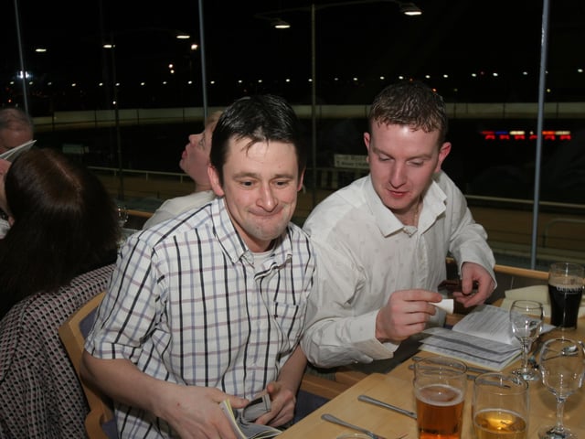 Derry and Donegal people enjoying a night at Lifford races in February 2005.