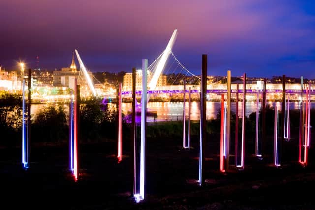 Mute Meadow was the largest public artwork in Ireland when it was illuminated for the first time over a decade ago.  Picture by Brian Morrison