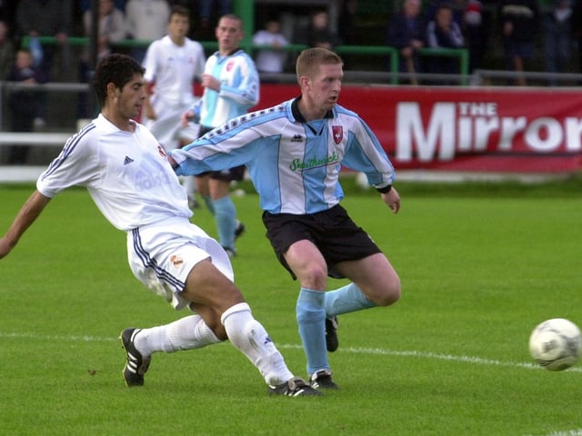 Eamon Doherty in action against Real Madrid.