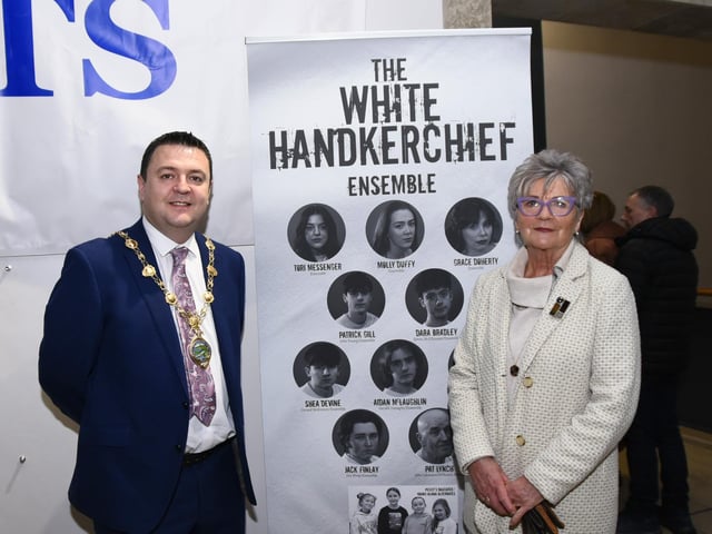 Mayor Ruairí Mc Hugh accompanied by his mum Sylvia. Photos: Kerrie Quinn, nwpresspics