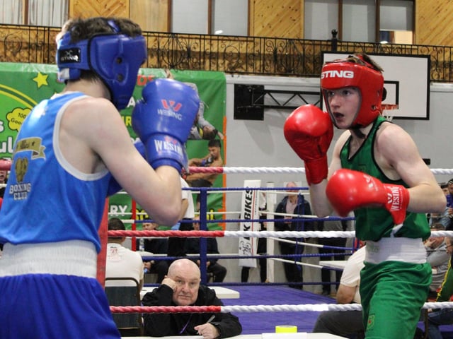 Action from the Peter O’Donnell Box Cup in Clonmany.