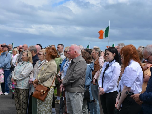 People gathered in Derry for the annual Volunteers Sunday commemoration in Derry. Photo: Charlie McMenamin.