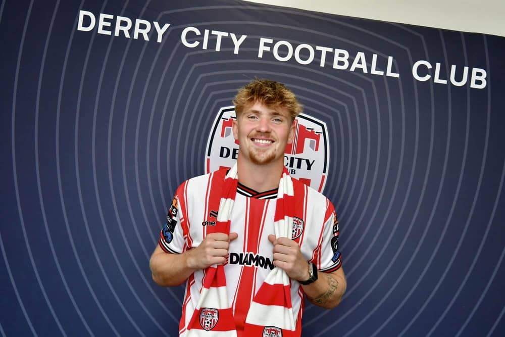 Derry City's new recruit Alex Bannon who joins on loan from Burton Albion. Photograph by Kevin Morrison