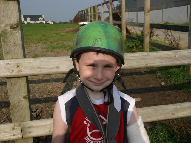 Matthew Horner celebrating his birthday by playing cowboy.