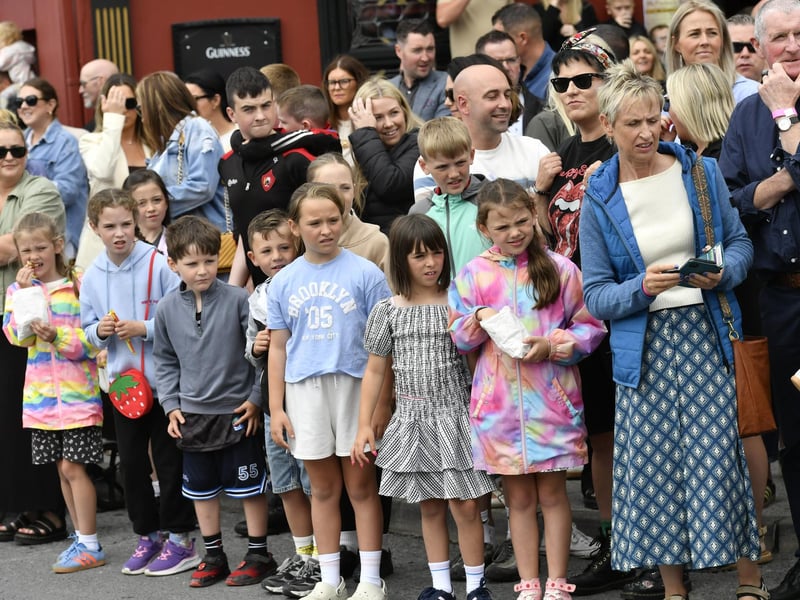 Spectators at the Clonmany Festival Parade on Sunday afternoon. Photo: George Sweeney