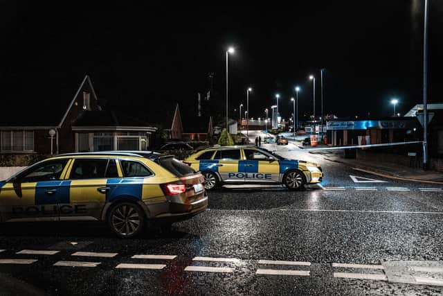 A police cordon was put in place after 10.30pm on Sunday. Photograph: Aodhán Roberts