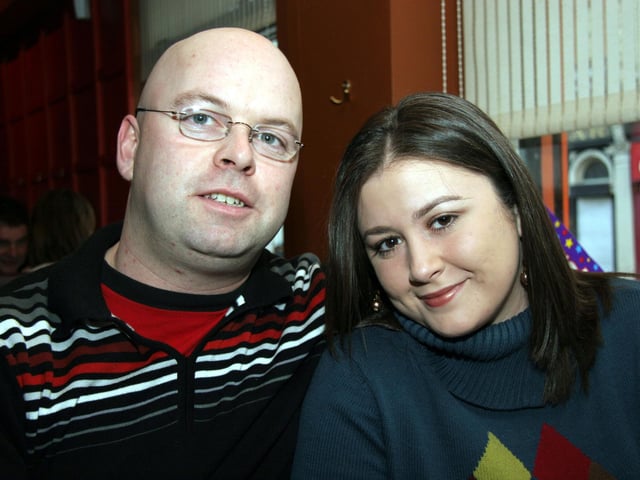 Adrain pictured at Flamin' Jack's with his new wife Abby from Mexico 0046JML : Parties and celebrations April 2006: Adrian Brown.
