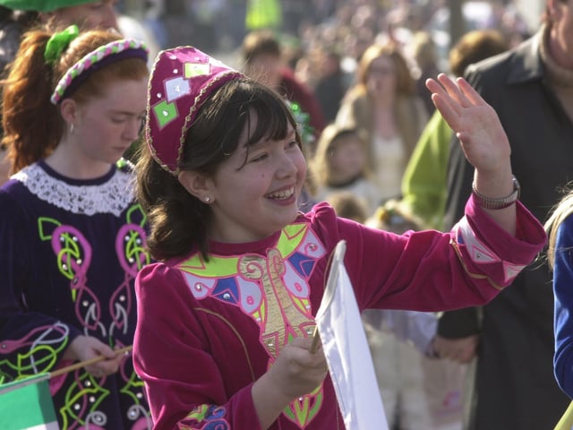A wave to the crowd on St Patrick's Day