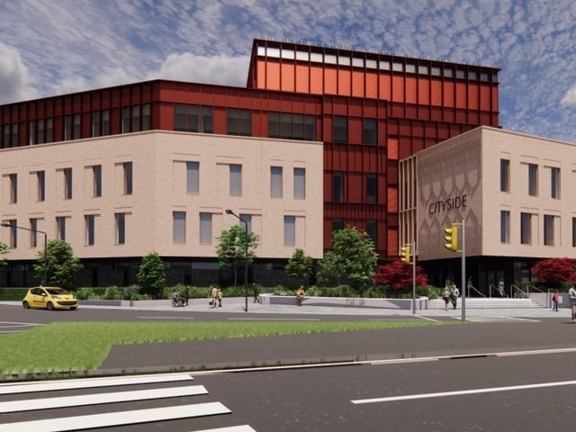 An artist's impression of how the new Cityside Health Hub at Fort George in Derry will look.