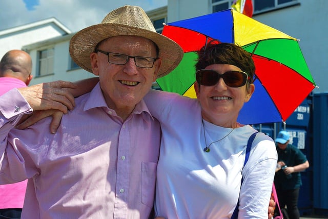 Revellers who took part in the second annual Inishowen Pride Parade, held in Buncrana on Sunday afternoon. Photo: George Sweeney. DER2322GS - 06