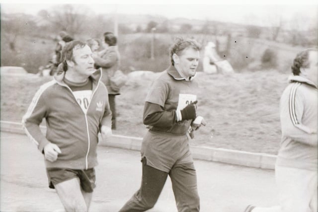 These runners taking the Male Mini Marathon in Derry in their stride in 1983.