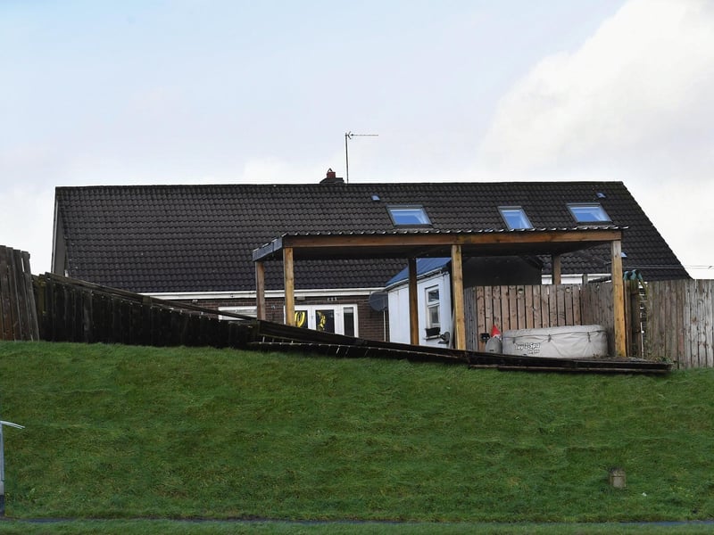 Residential property on Springtown Road damaged by Storm Éowyn . Photo: George Sweeney