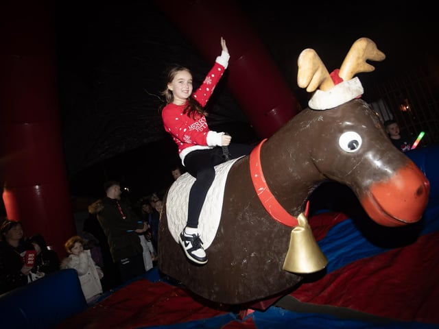 Ten years-old Holy Child PS pupil Katie Lee Tope shows off her bronco skills.