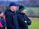 City of Derry coach Chris Cooper (left) with head coach Richard McCarter. Photo: George Sweeney. DER2301GS – 52